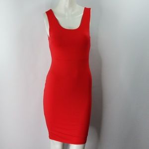 SOLEMIO Coral Color Bodycon Dress Sz Sm - M NWT